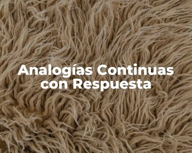 Analogías Continuas con Respuesta