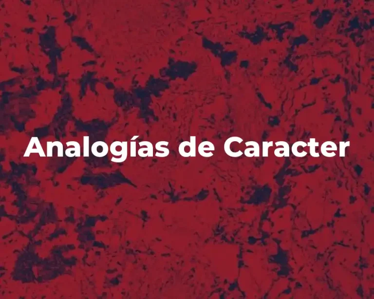 Analogías de Caracter