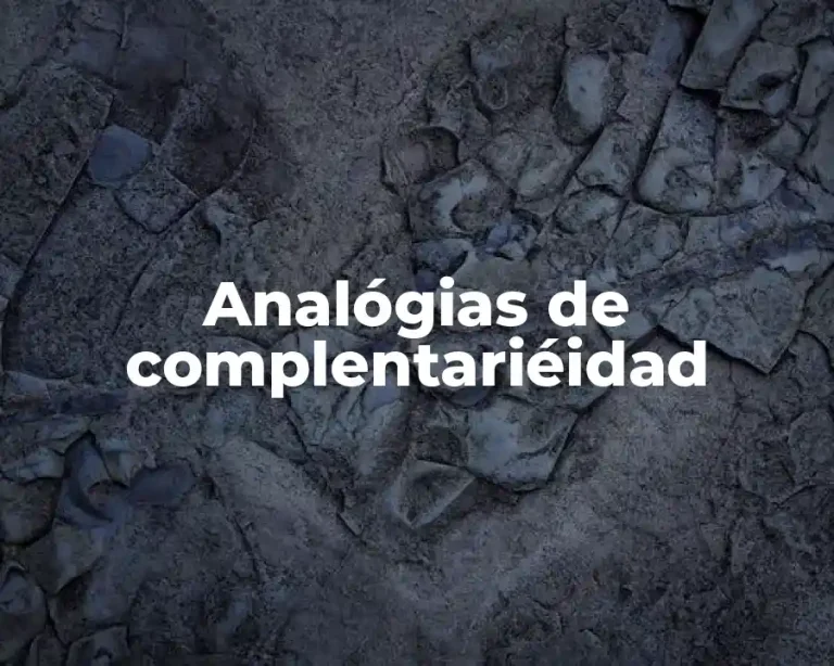 Analógias de complentariéidad