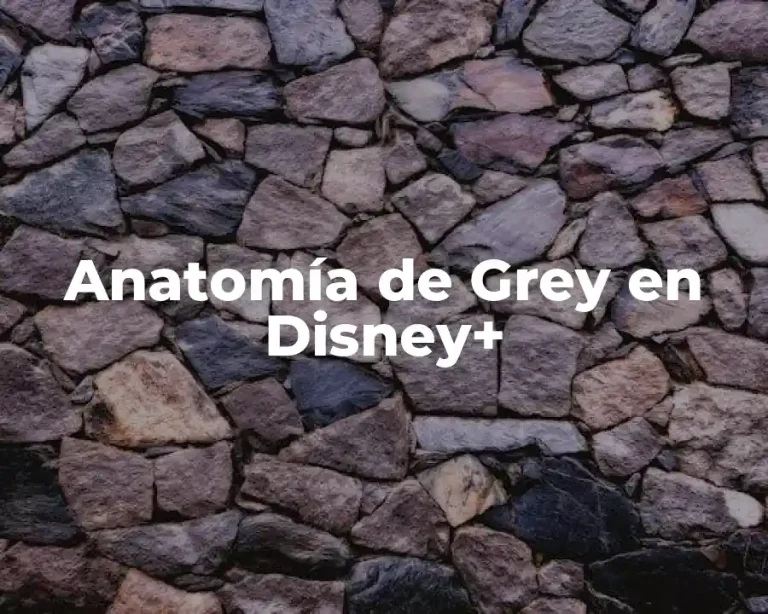 Anatomía de Grey en Disney+