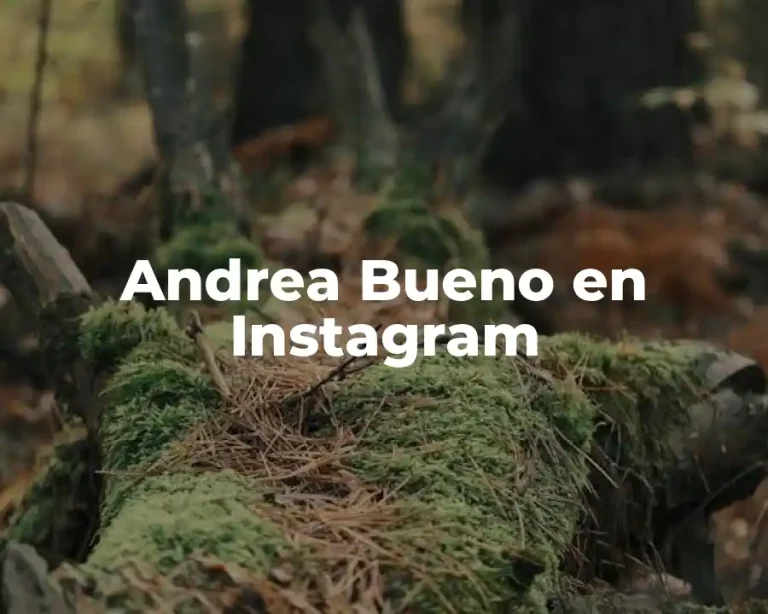 Andrea Bueno en Instagram