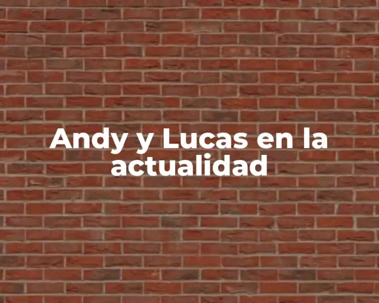 Andy y Lucas en la actualidad