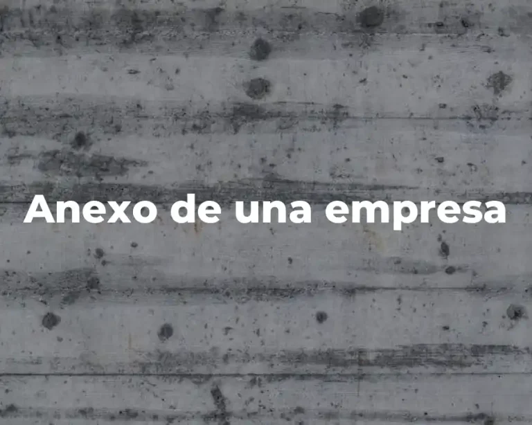 Anexo de una empresa