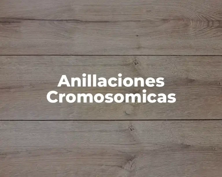 Anillaciones Cromosomicas
