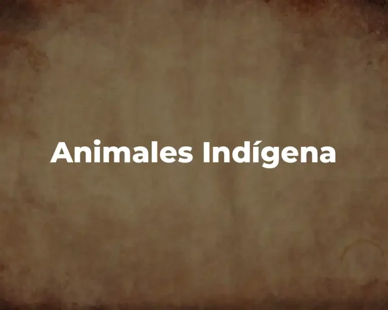 Animales Indígena