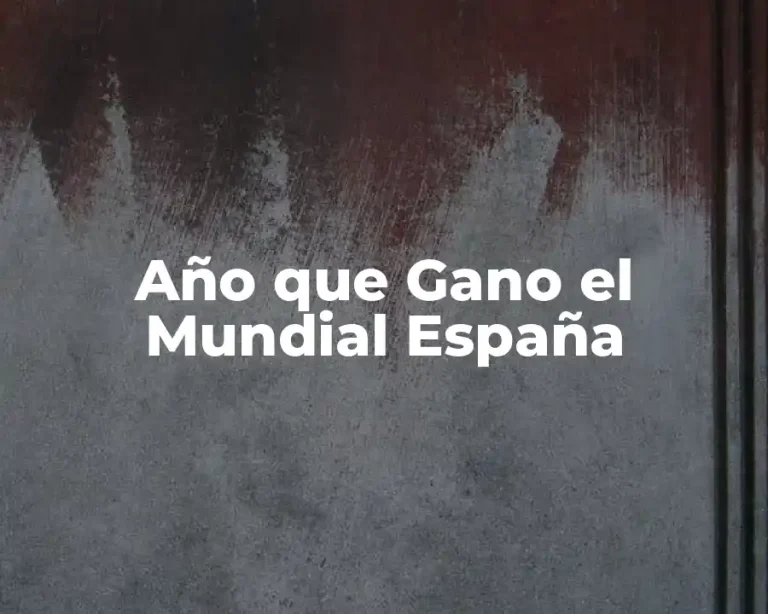 Año que Gano el Mundial España
