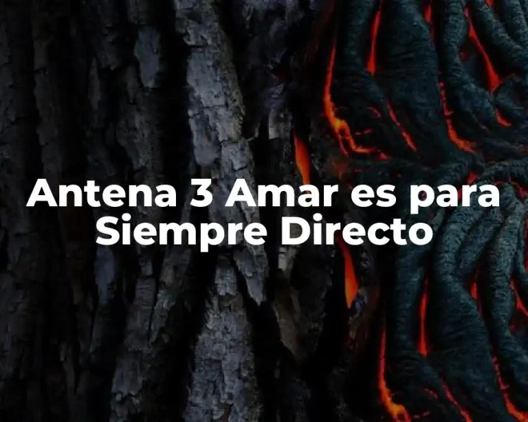 Antena 3 Amar es para Siempre Directo