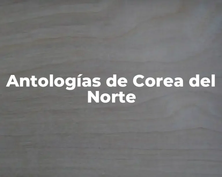 Antologías de Corea del Norte