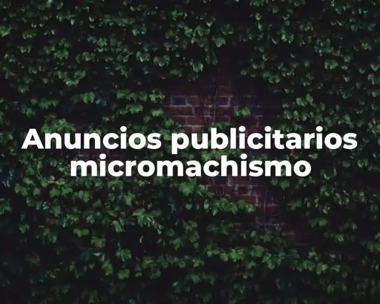 Anuncios publicitarios micromachismo