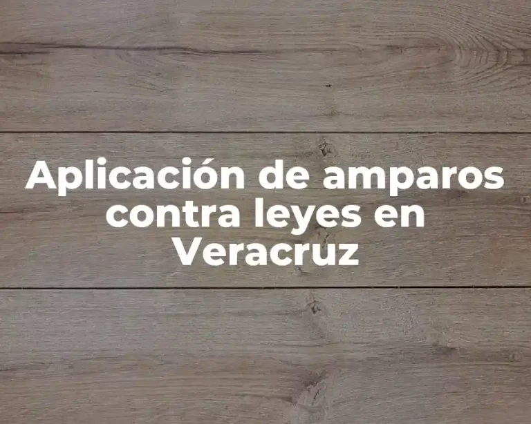 Aplicación de amparos contra leyes en Veracruz