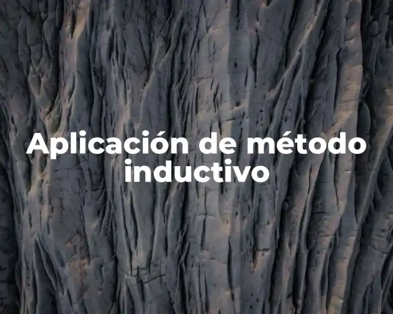 Aplicación de método inductivo