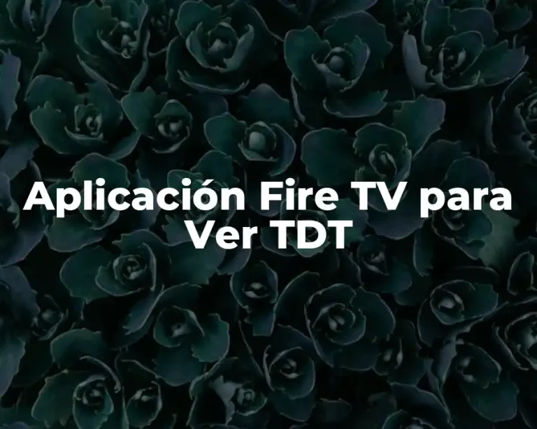 Aplicación Fire TV para Ver TDT