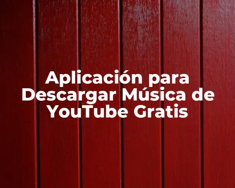 Aplicación para Descargar Música de YouTube Gratis