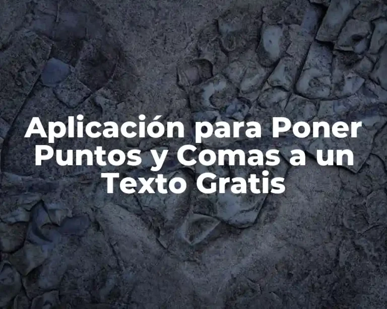 Aplicación para Poner Puntos y Comas a un Texto Gratis