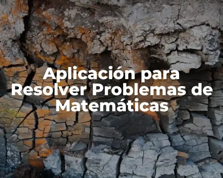 Aplicación para Resolver Problemas de Matemáticas