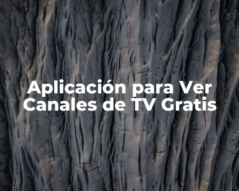 Aplicación para Ver Canales de TV Gratis