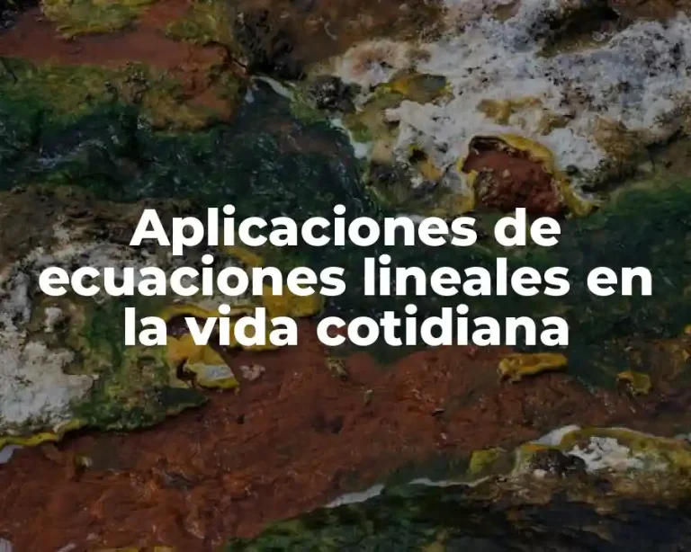 Aplicaciones de ecuaciones lineales en la vida cotidiana