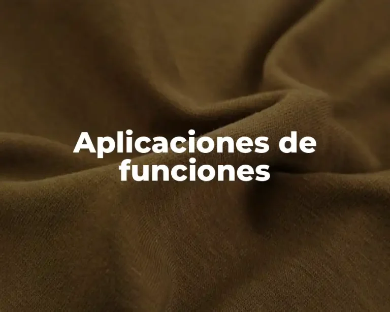 Aplicaciones de funciones