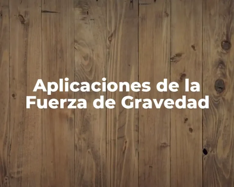 Aplicaciones de la Fuerza de Gravedad