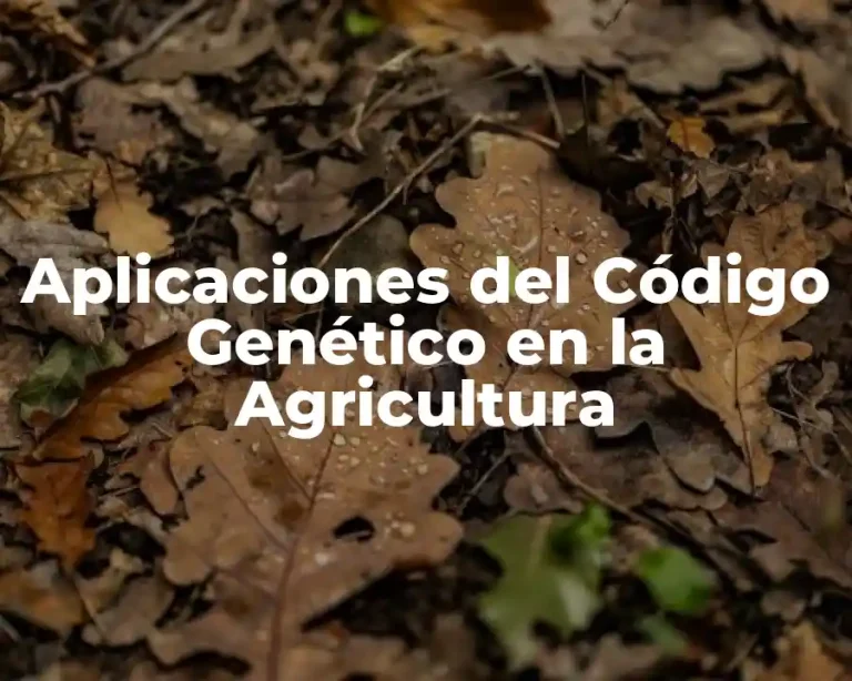 Aplicaciones del Código Genético en la Agricultura