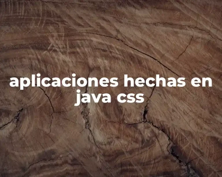 aplicaciones hechas en java css