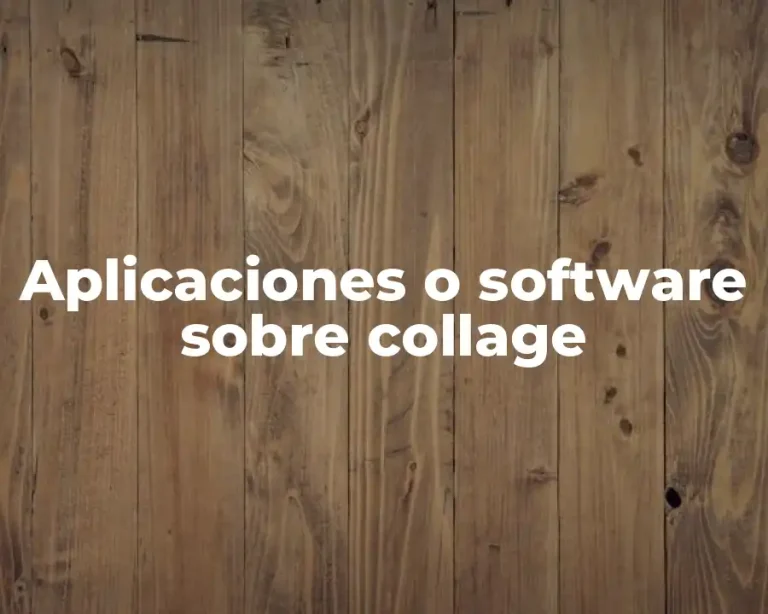 Aplicaciones o software sobre collage