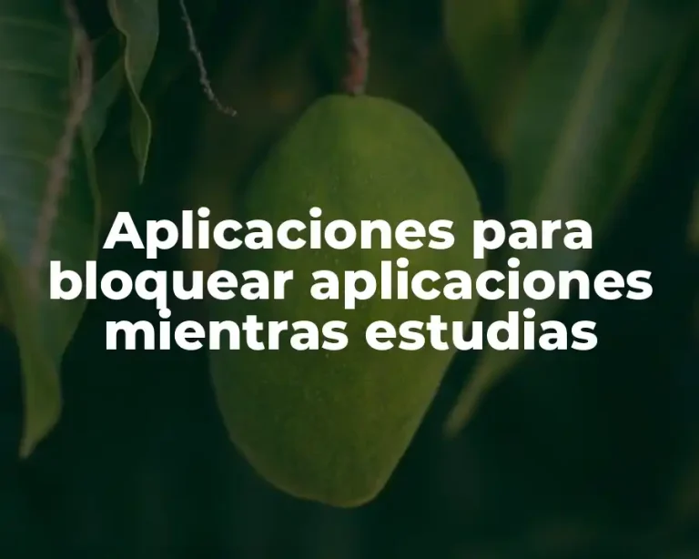Aplicaciones para bloquear aplicaciones mientras estudias