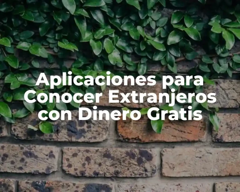 Aplicaciones para Conocer Extranjeros con Dinero Gratis