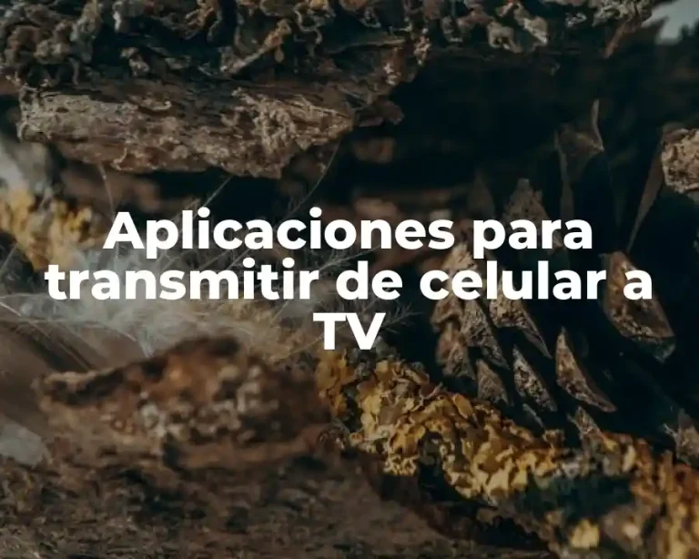 Aplicaciones para transmitir de celular a TV