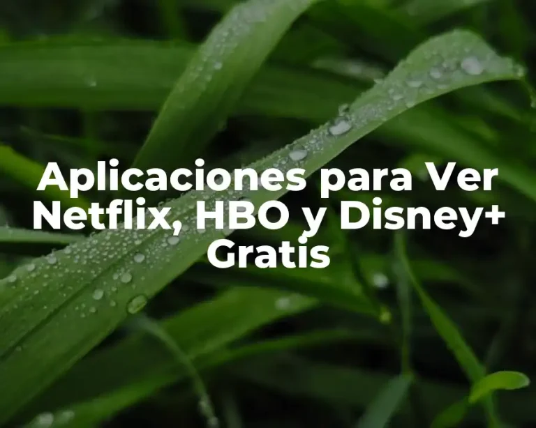 Aplicaciones para Ver Netflix, HBO y Disney+ Gratis
