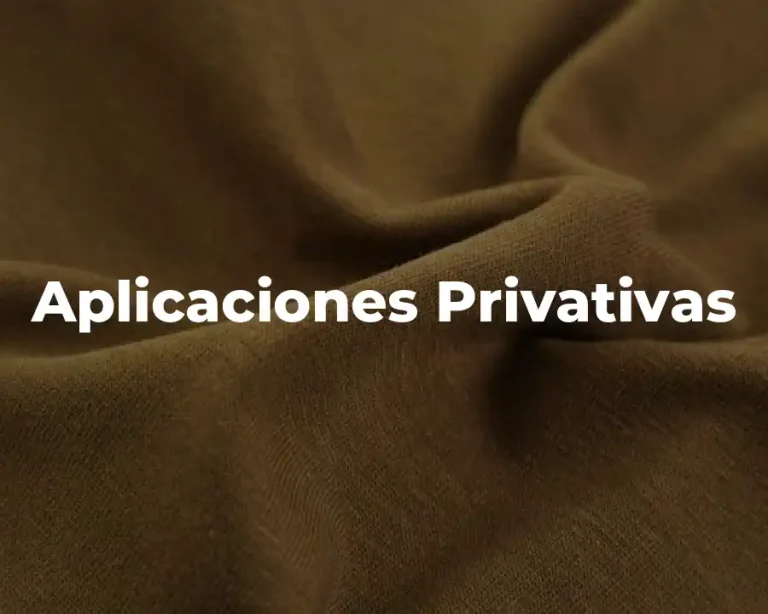 Aplicaciones Privativas