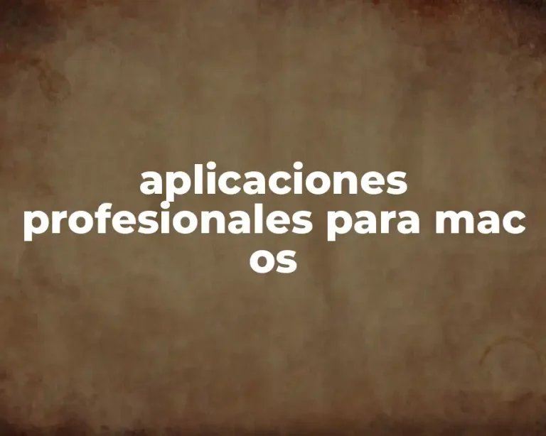 aplicaciones profesionales para mac os