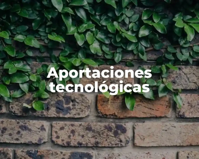 Aportaciones tecnológicas