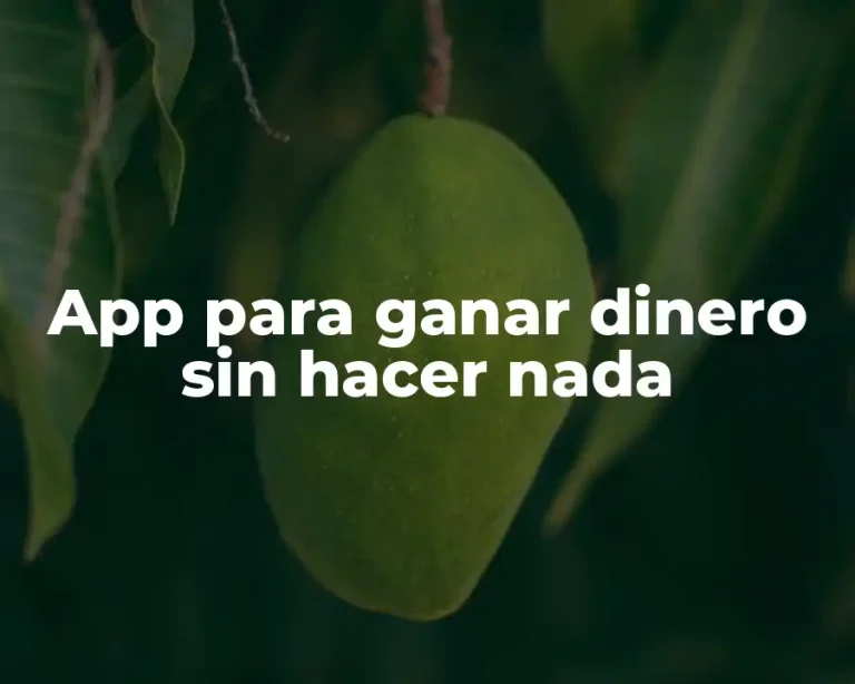 App para ganar dinero sin hacer nada