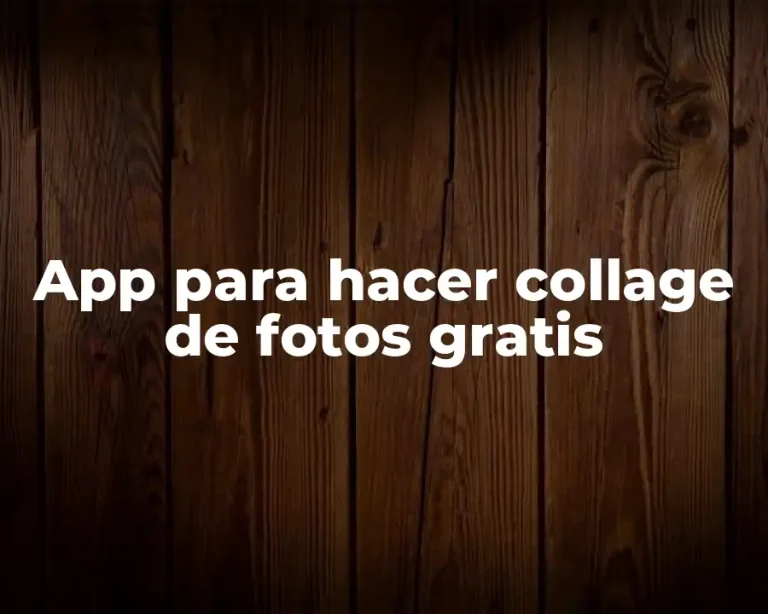App para hacer collage de fotos gratis