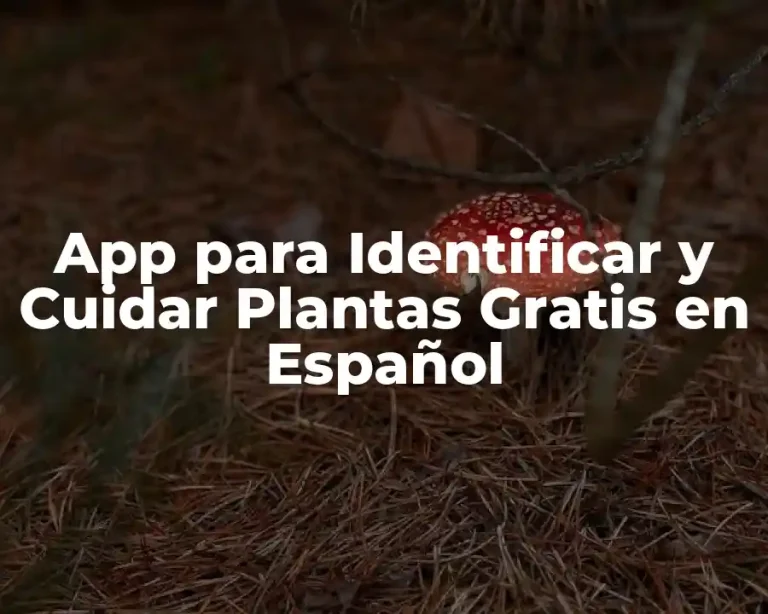 App para Identificar y Cuidar Plantas Gratis en Español