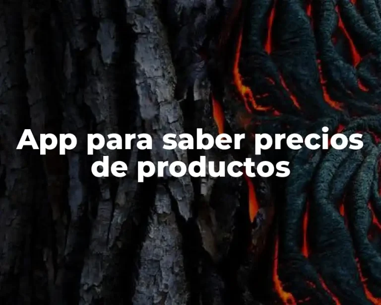 App para saber precios de productos