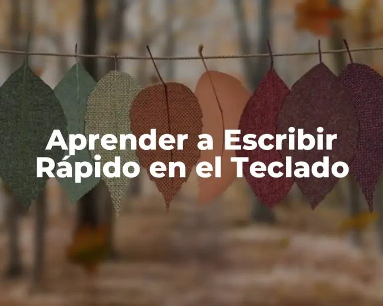 Aprender a Escribir Rápido en el Teclado