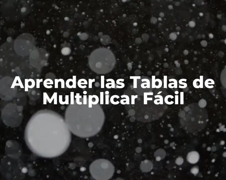 Aprender las Tablas de Multiplicar Fácil
