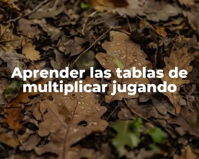 Aprender las tablas de multiplicar jugando