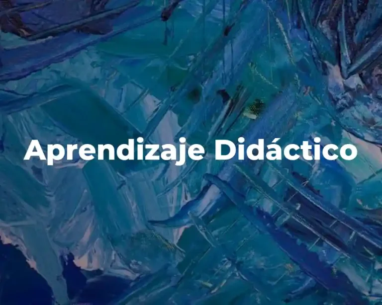 Aprendizaje Didáctico