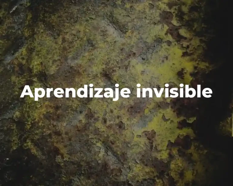 Aprendizaje invisible