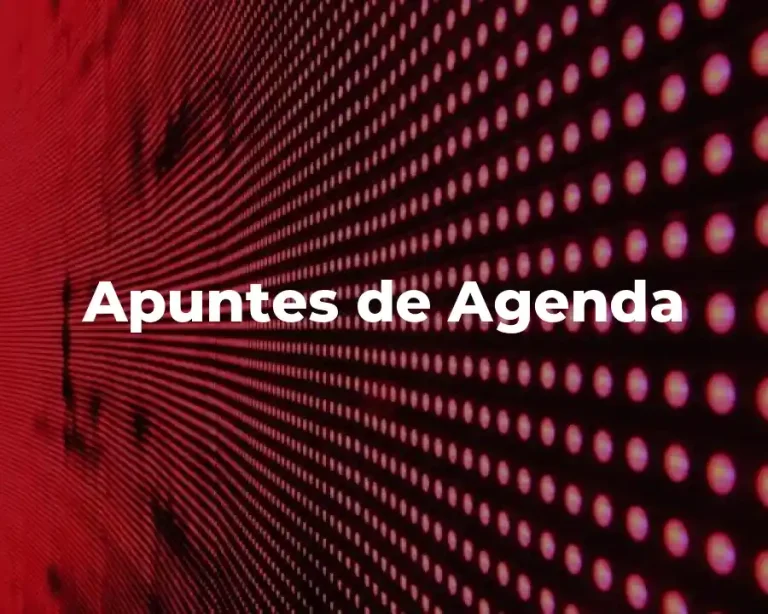 Apuntes de Agenda