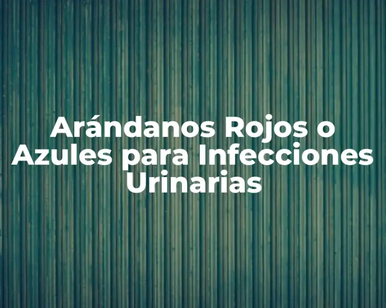 Arándanos Rojos o Azules para Infecciones Urinarias
