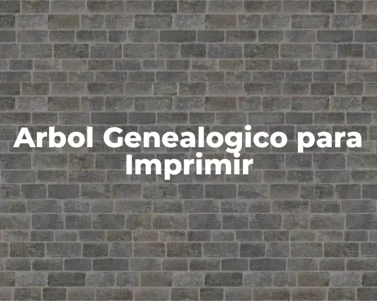 Arbol Genealogico para Imprimir