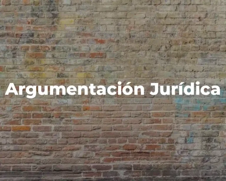 Argumentación Jurídica