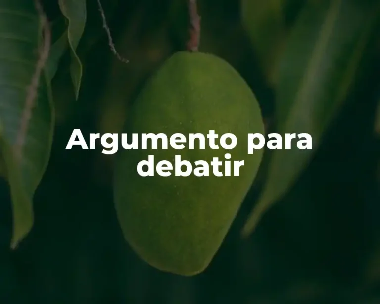 Argumento para debatir