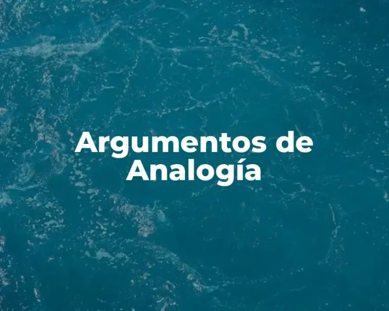 Argumentos de Analogía