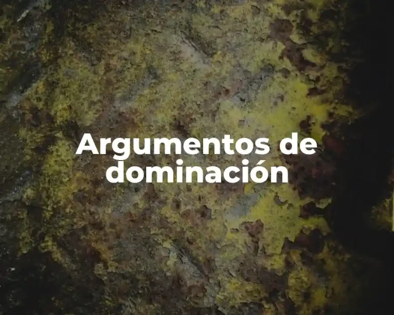 Argumentos de dominación