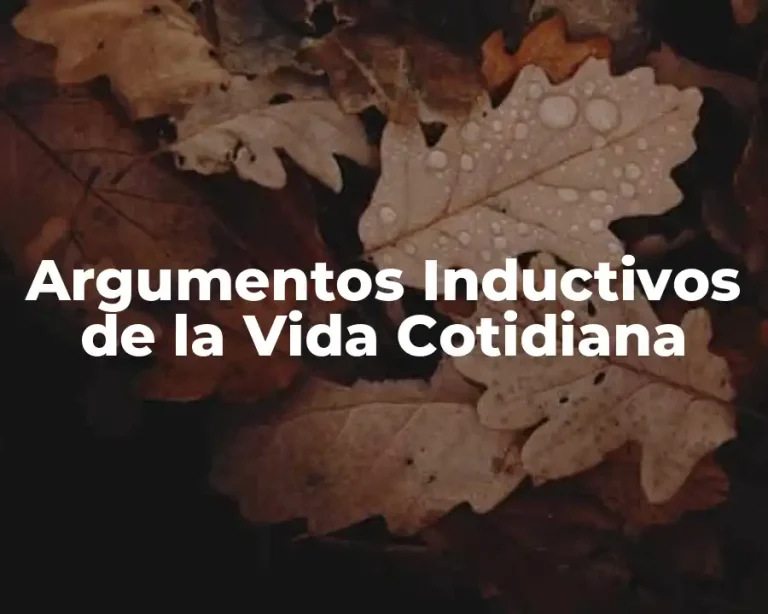 Argumentos Inductivos de la Vida Cotidiana
